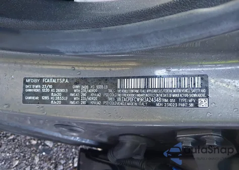 2024 Dodge Hornet R/T из США, поврежденный, VIN ZACPDFCW9R3A24348